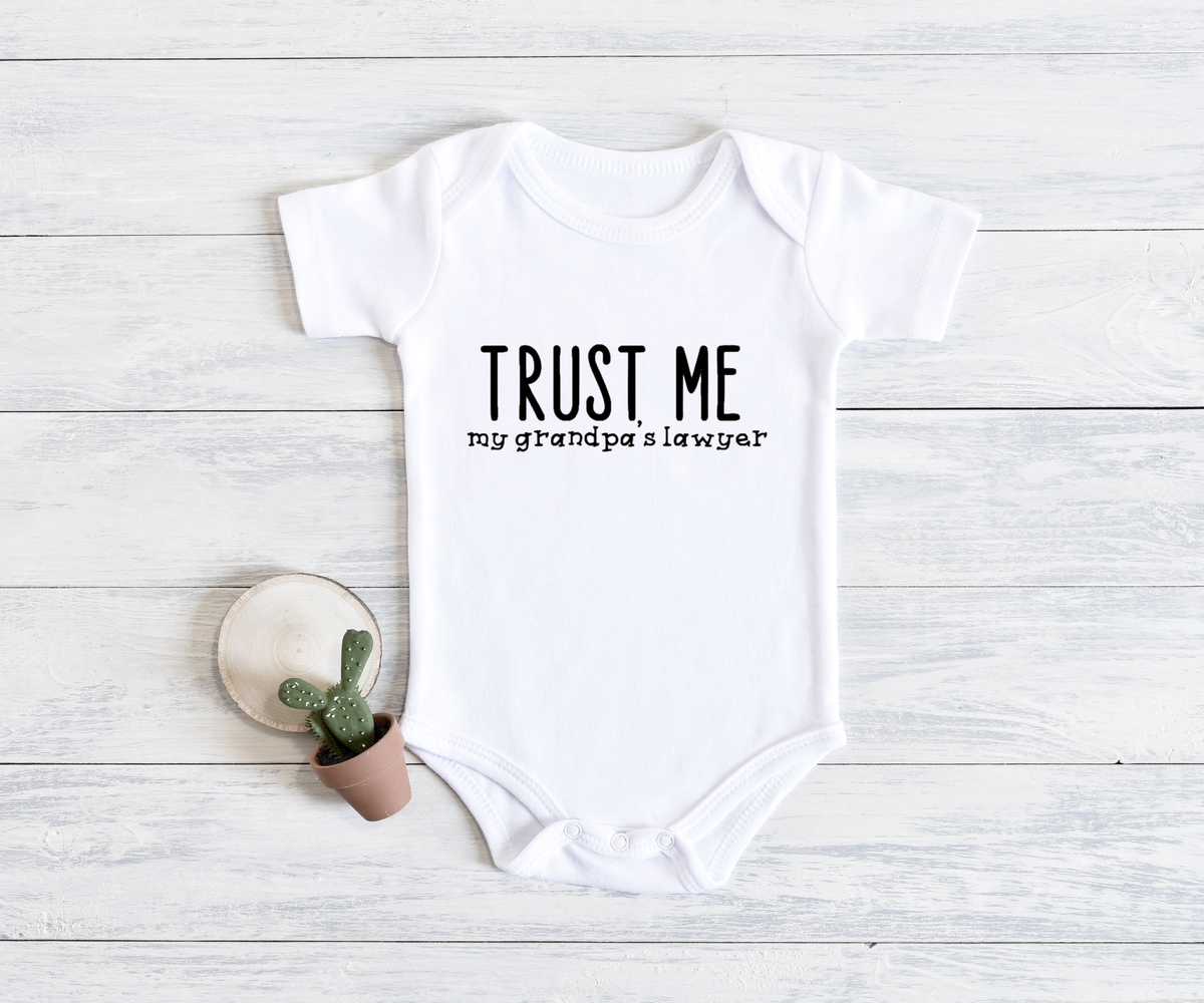 Trust Me My Moms A Lawyer Lawyer Baby Onesie ® Lawyer Baby