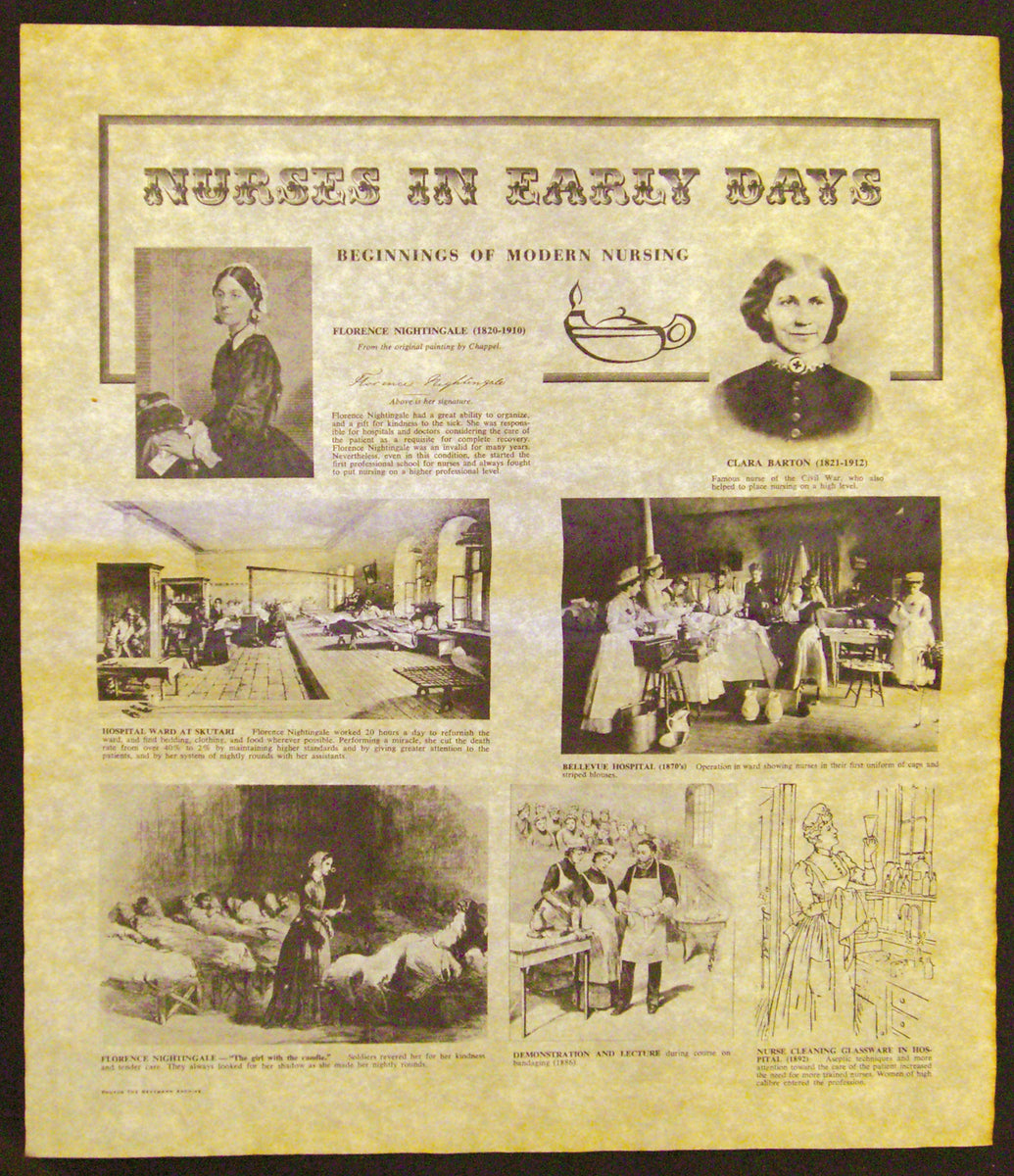 Historical Documents - Nursing in the 1800's. Item #1892U – For