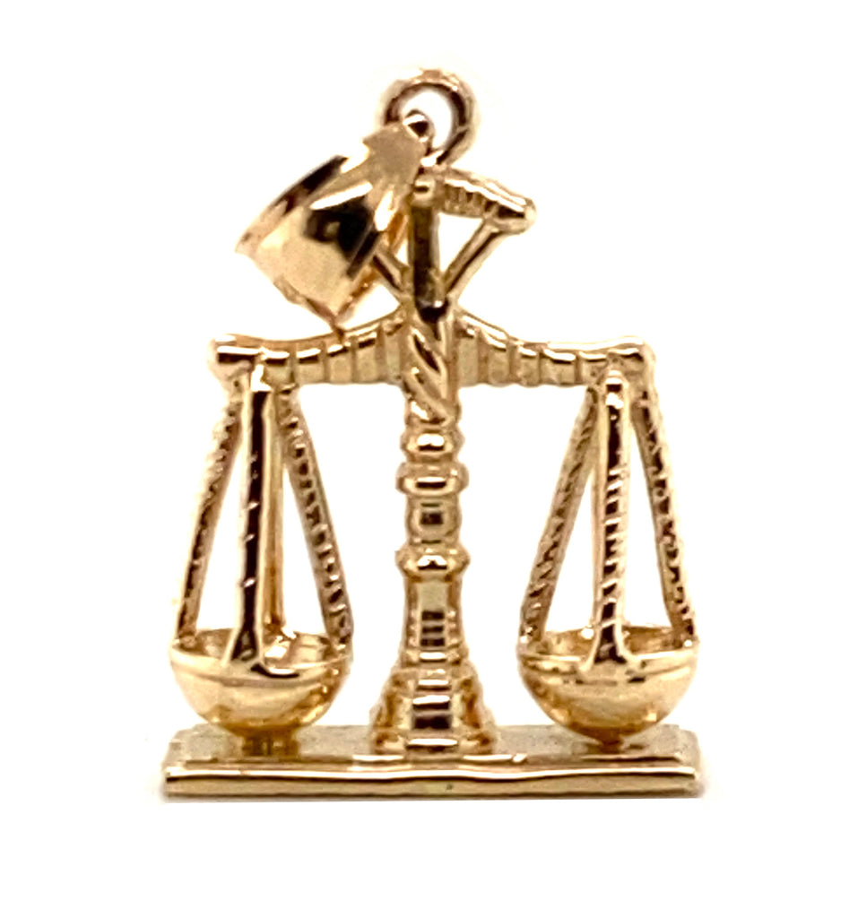 14k Gold Scales of Justice Pendent Item #20001