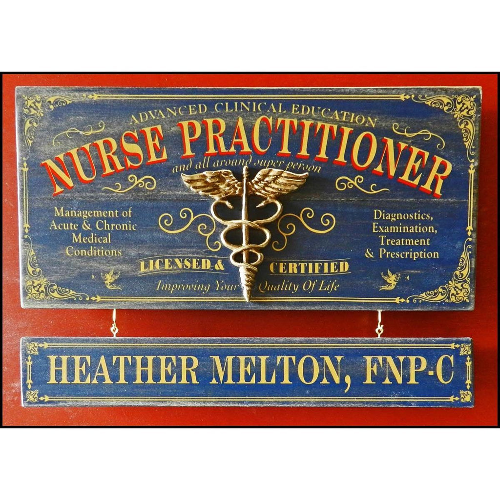 Nurse Practitioner Wooden Plank Sign - Item #H0035