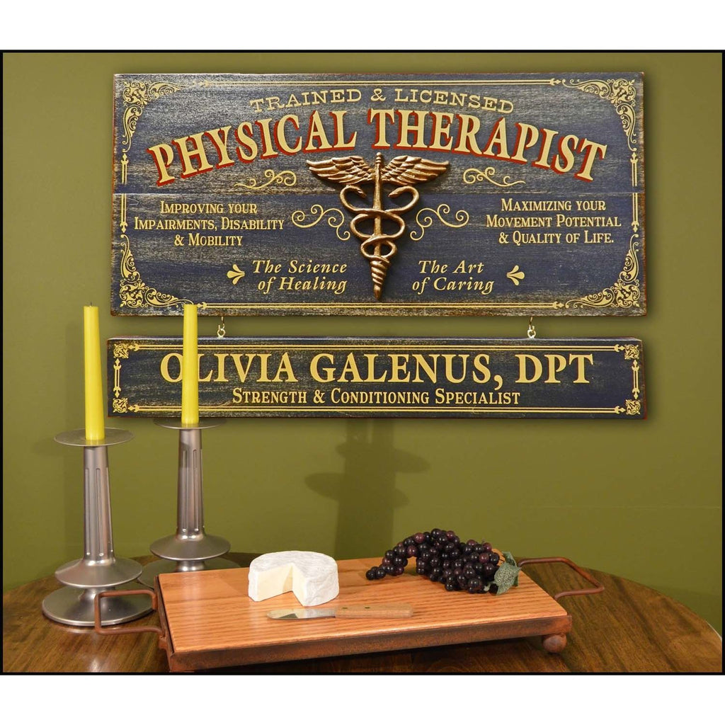 Physical Therapist Wooden Plank Sign - Item #H0040