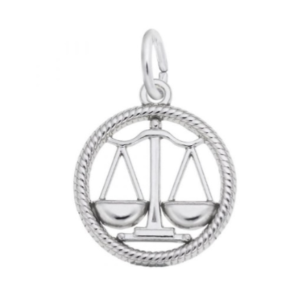 Sterling Silver Libra Scales Charm Item #H0006