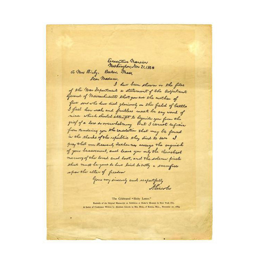 Historical Documents - Lincoln's Writing Sets Item #H0004