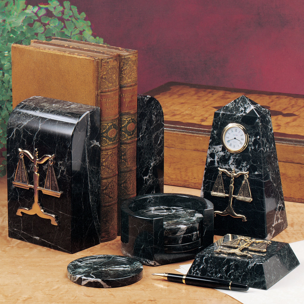 Black Marble Bookends (Attorney) - Item #0742A