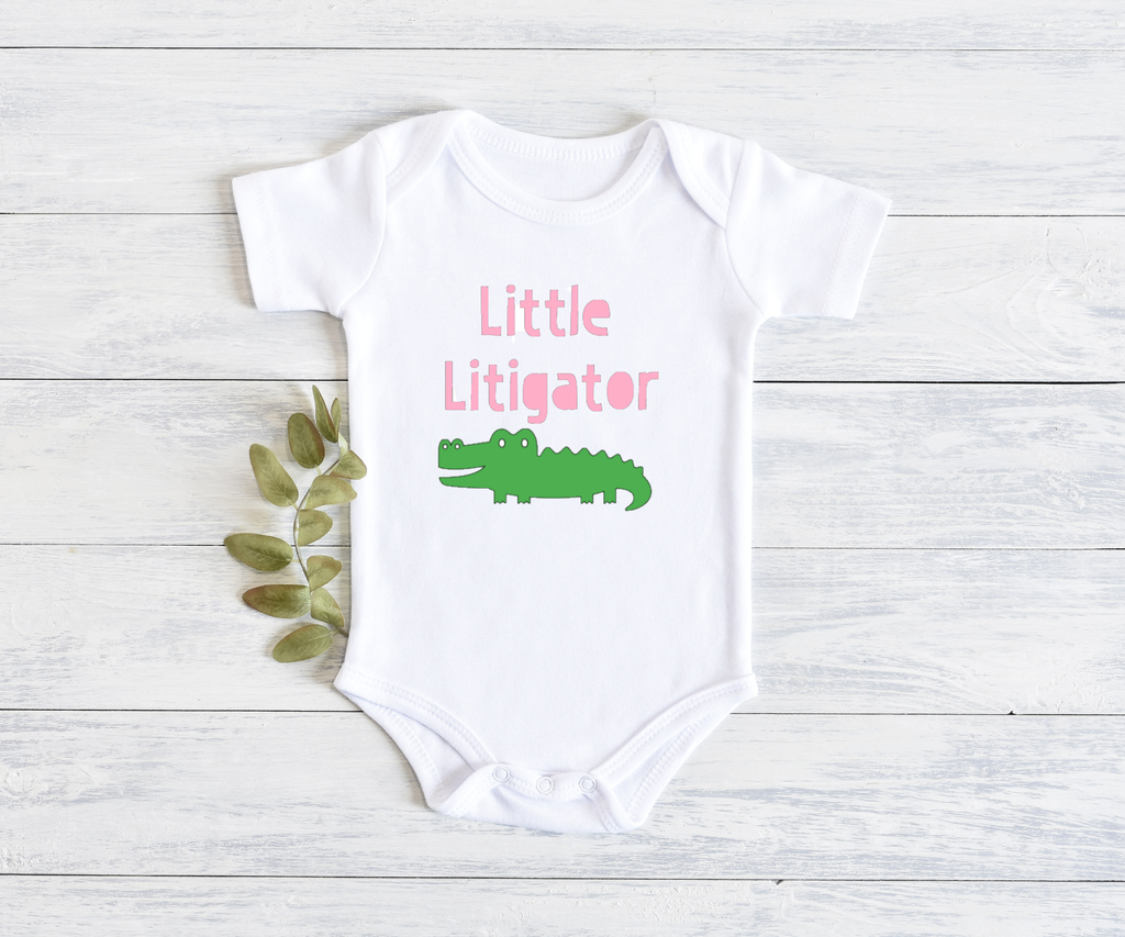 Little Litigator Onesie, Item 10001 Now Available as a Baby BIB!
