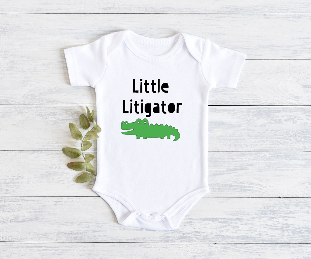 Little Litigator Onesie, Item 10001 Now Available as a Baby BIB!