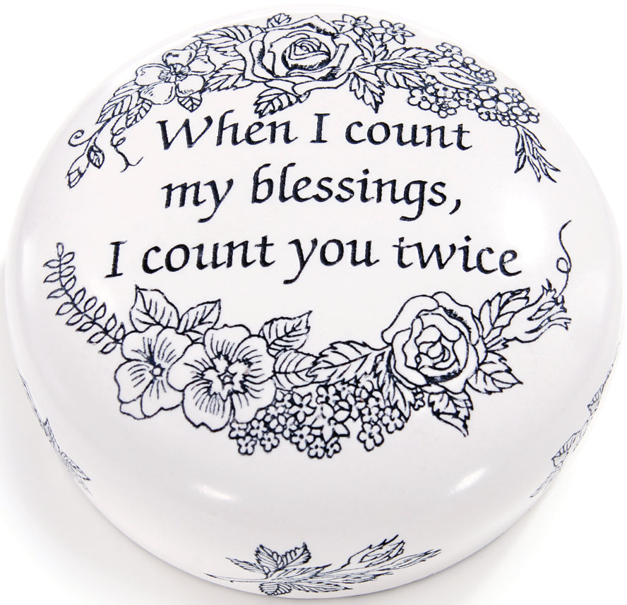 COUNT YOUR BLESSINGS PAPERWEIGHT - Item #1017