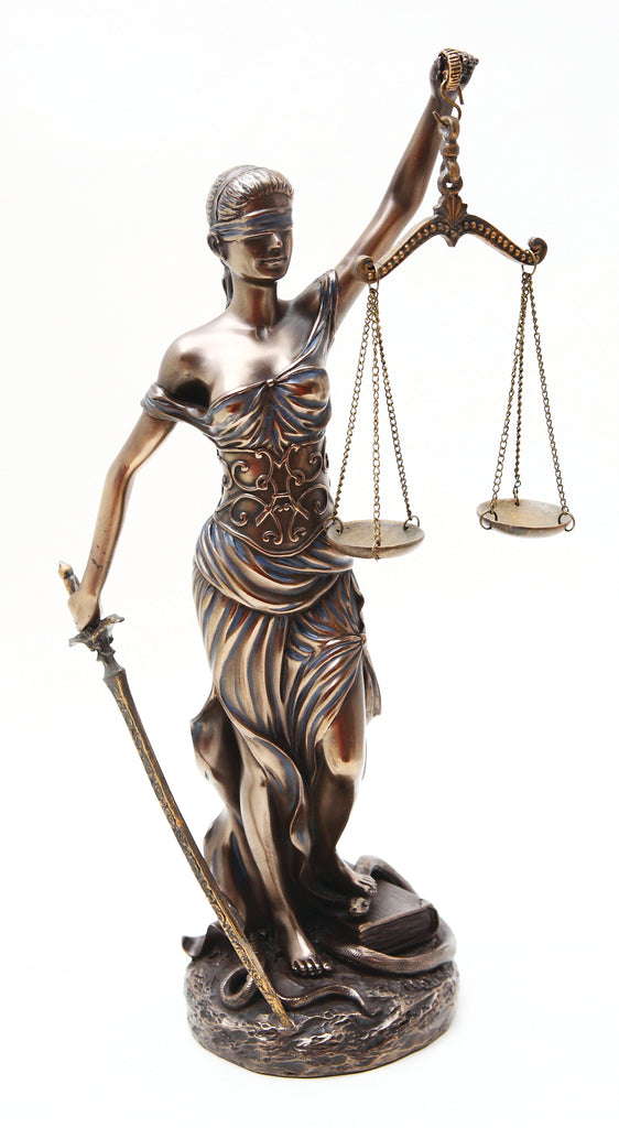 Lady of Justice 12"- Bronzed Resin Item #4061