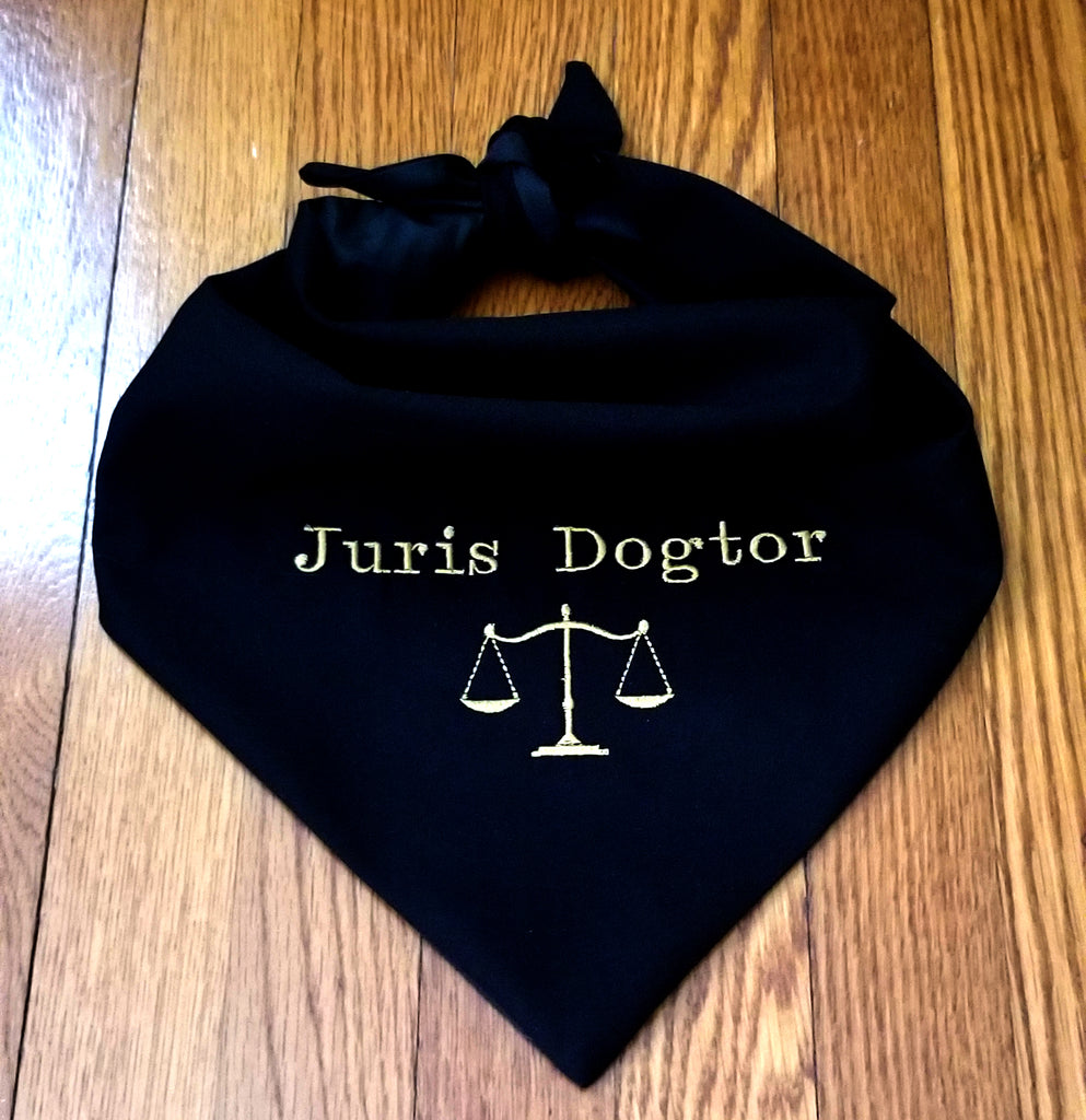 Dog Scales of Justice Bandana - Red or Black - Item #30012