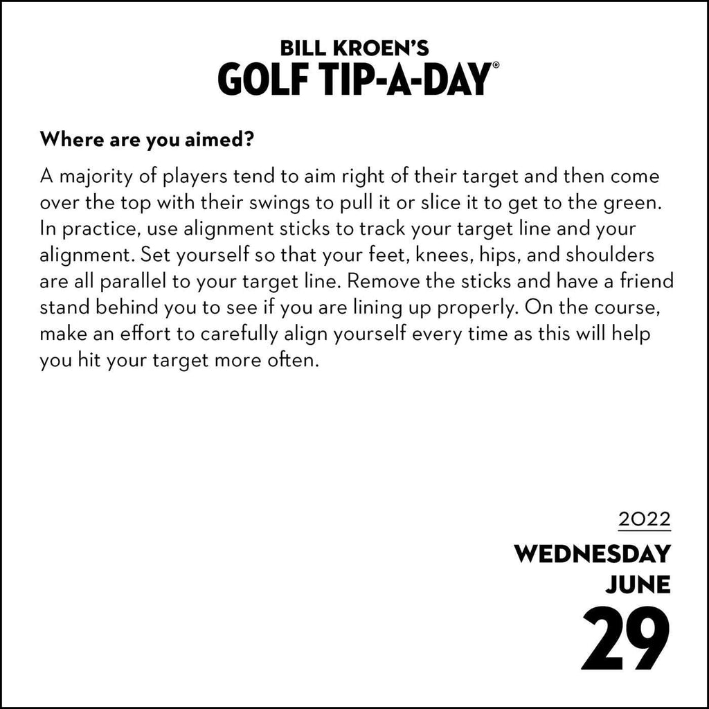 2022 Desk Golf Calendar -Tip A Day- Item #417922