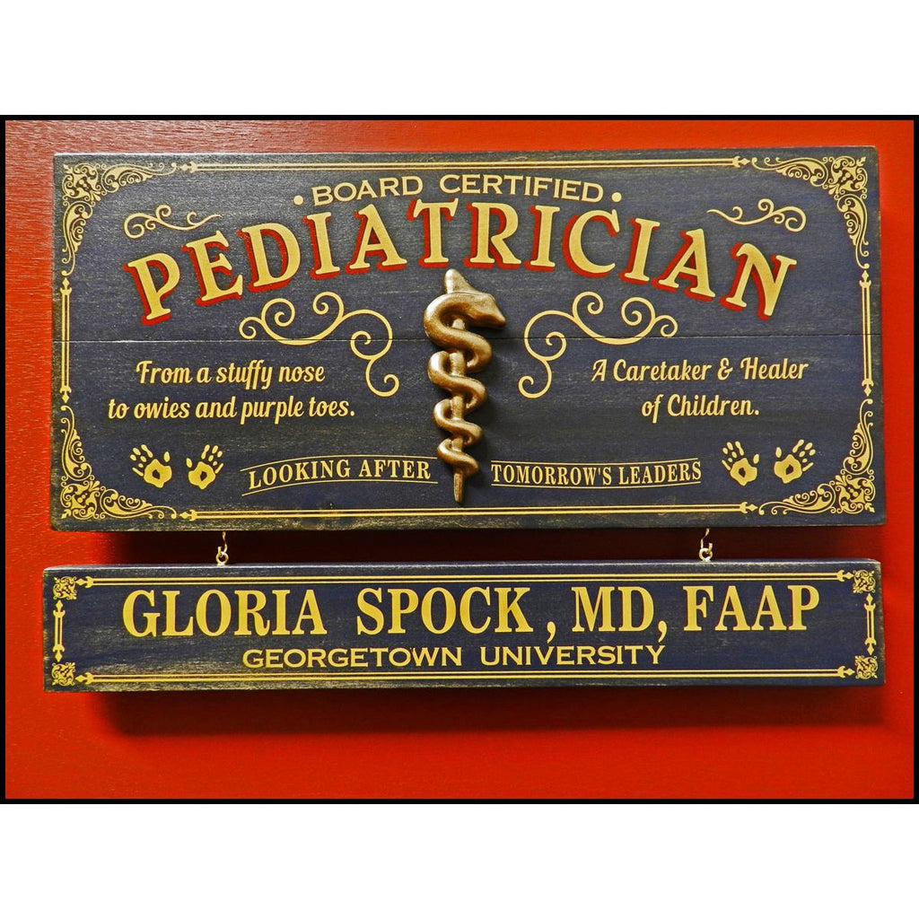 Pediatrician Wooden Plank Sign - Item #H0041