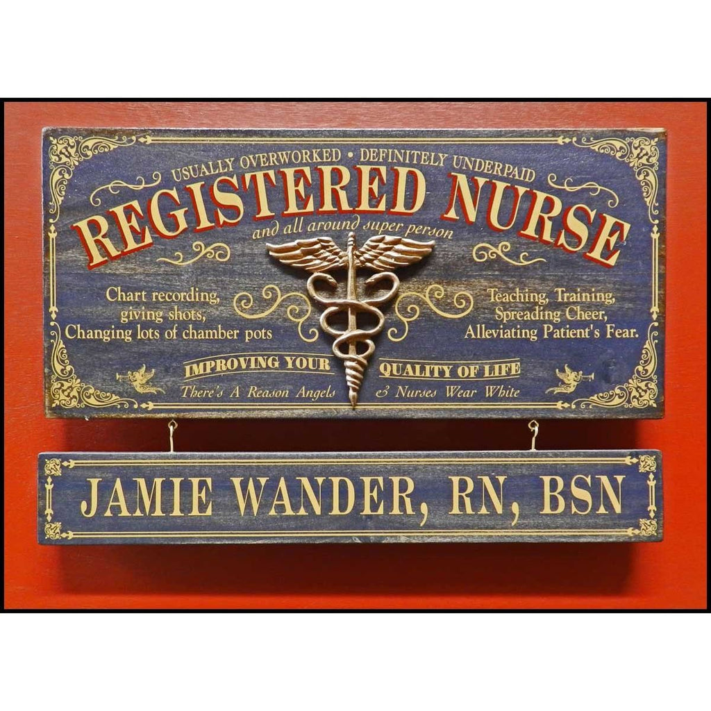 Registered Nurse Wooden Plank Sign - Item #H0049