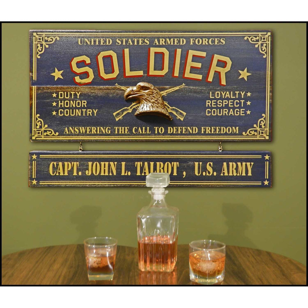 Soldier Wooden Plank Sign - Item #H0054
