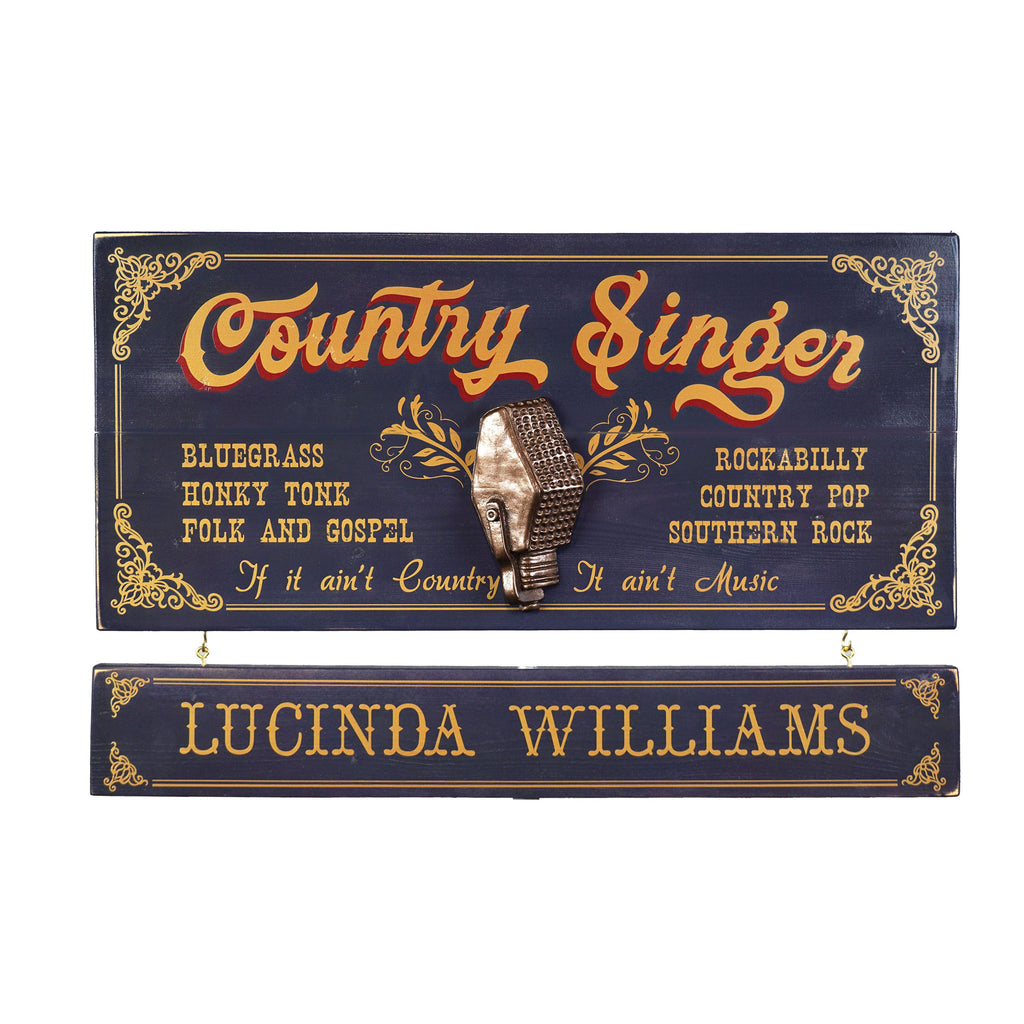 Country Singer-  Wooden Plank Sign - Item #H0064