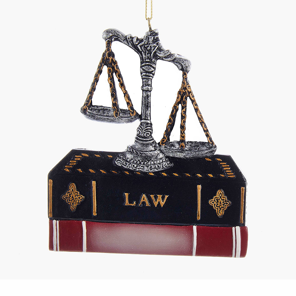 Lawyer Scales and Book Ornament- Item#H0123