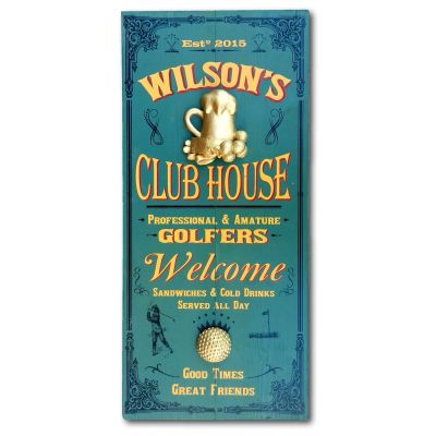 Golfers Clubhouse Pub Wooden Sign - Item #H0149