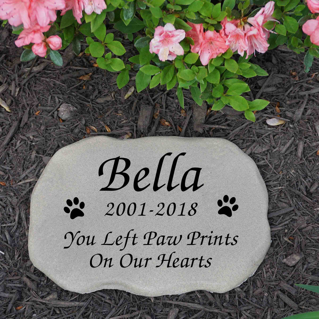 Pet Memorial Paw Prints on our Hearts - Item #H0154