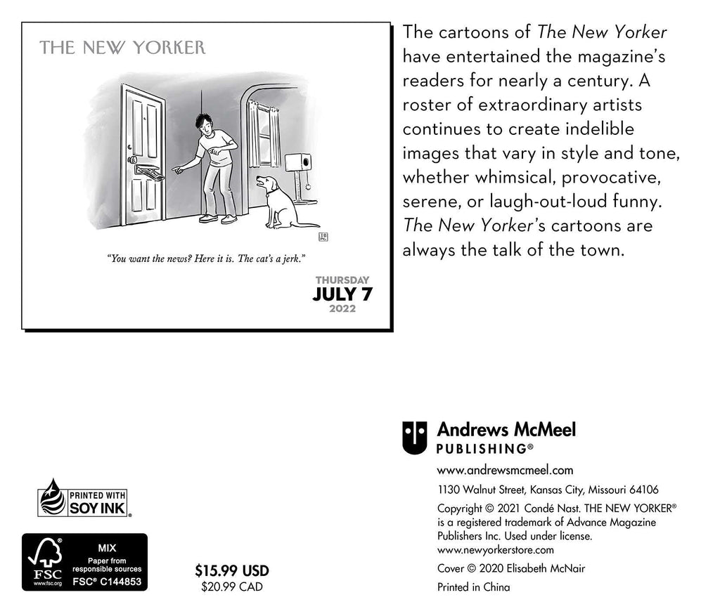 The 2022 New Yorker Desk Calendar -Tip A Day- Item #294022