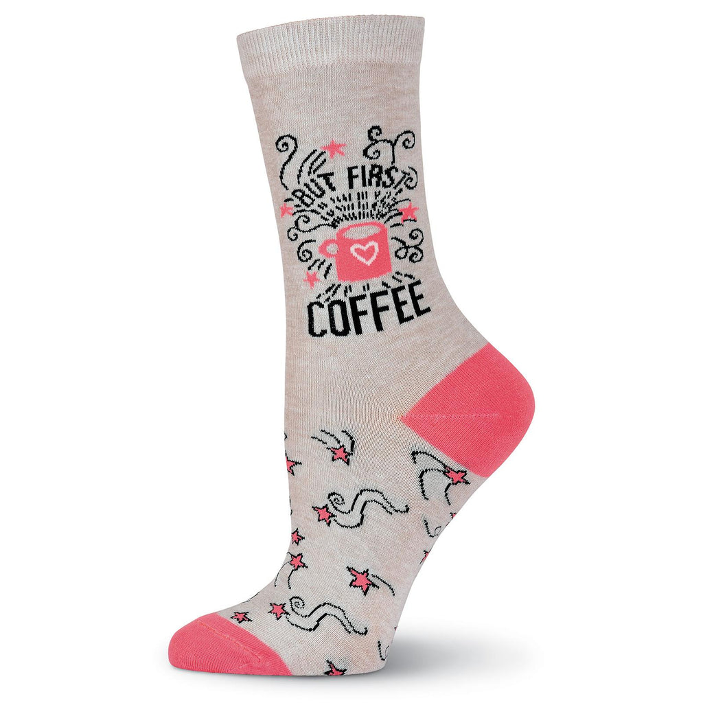 Women's But First Coffee Crew Socks - Item #S1005