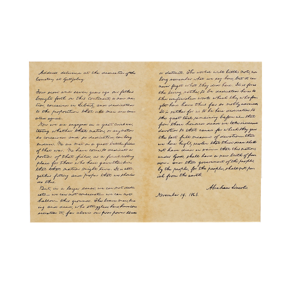 Historical Documents - Lincoln's Gettysburg Address Item #1478U