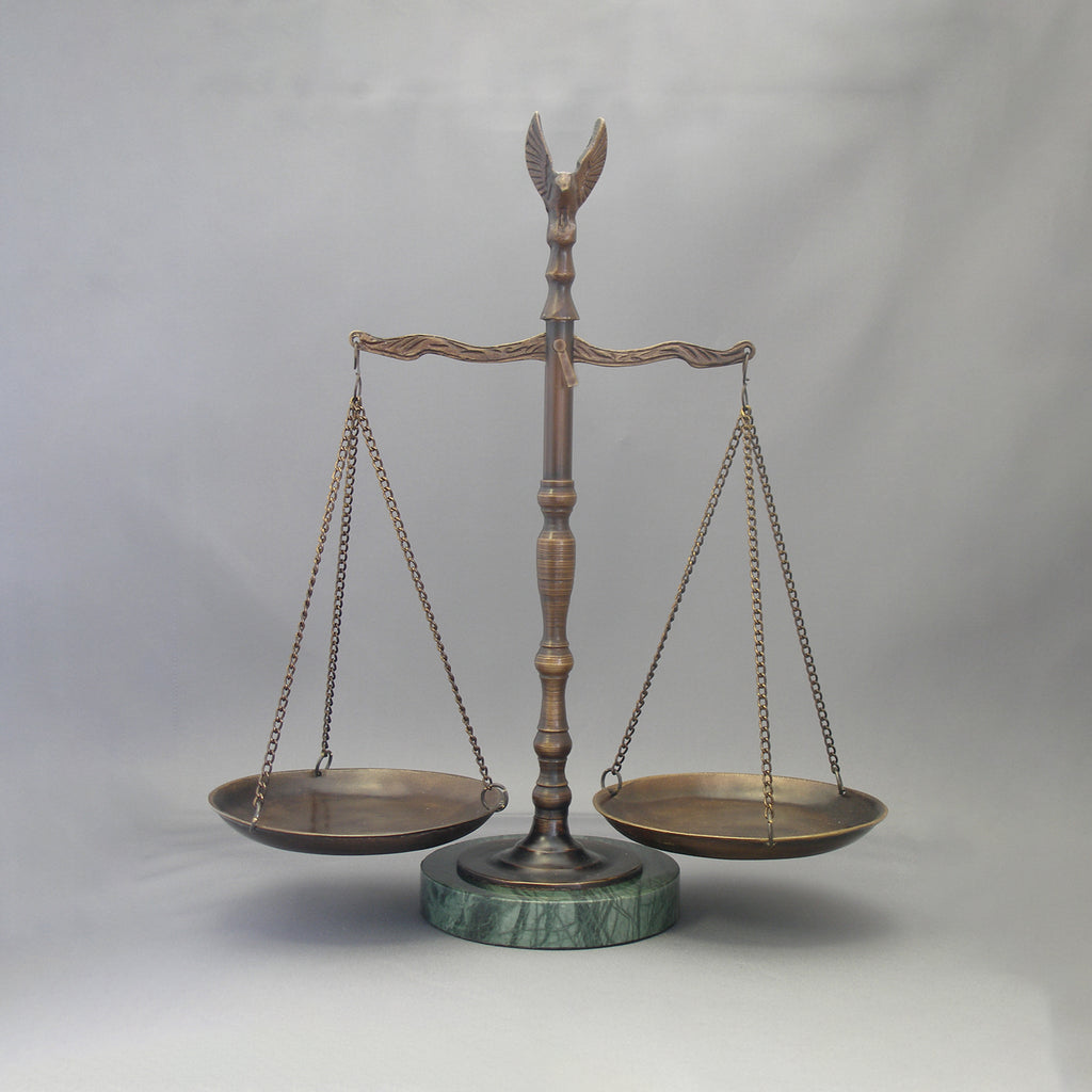 12 1/2" Scales of Justice with Marble Base - Item #1705